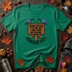 Woodshop Department woodworking t-shirt in Kelly by Snarky Sarks