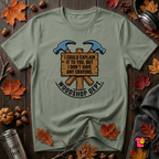 Woodshop Department woodworking t-shirt in Military Green by Snarky Sarks