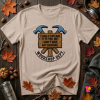 Woodshop Department woodworking t-shirt in Natural by Snarky Sarks