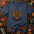 Woodshop Department woodworking t-shirt in Navy by Snarky Sarks