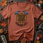 Woodshop Department woodworking t-shirt in Rust by Snarky Sarks