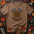 Woodshop Department woodworking t-shirt in Sand Dune by Snarky Sarks