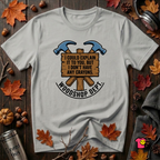 Woodshop Department woodworking t-shirt in Silver by Snarky Sarks