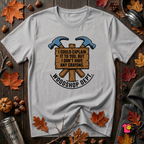 Woodshop Department woodworking t-shirt in Solid Athletic Gray by Snarky Sarks