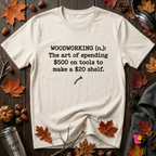 Woodworking (n.) sarcastic definition t-shirt in White by Snarky Sarks