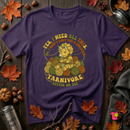 Yarnivore -- Yes, I Need all This knitting t-shirt in Purple by Snarky Sarks