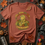 Yarnivore -- Yes, I Need all This knitting t-shirt in Rust by Snarky Sarks