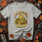 Yarnivore -- Yes, I Need all This knitting t-shirt in Silver by Snarky Sarks