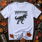 Yarnivore Stitch or Die knitting t-shirt in Ash by Snarky Sarks