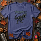 Yarnivore Stitch or Die knitting t-shirt in Team Navy by Snarky Sarks