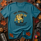 Yay, Adulting! sarcastic graphic t-shirt in Deep Teal by Snarky Sarks