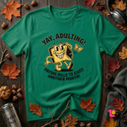 Yay, Adulting! sarcastic graphic t-shirt in Kelly by Snarky Sarks