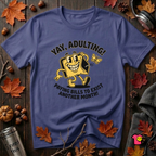 Yay, Adulting! sarcastic graphic t-shirt in Team Navy by Snarky Sarks