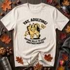 Yay, Adulting! sarcastic graphic t-shirt in White by Snarky Sarks