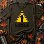 You Are in My Bubble sarcastic graphic t-shirt in Black by Snarky Sarks