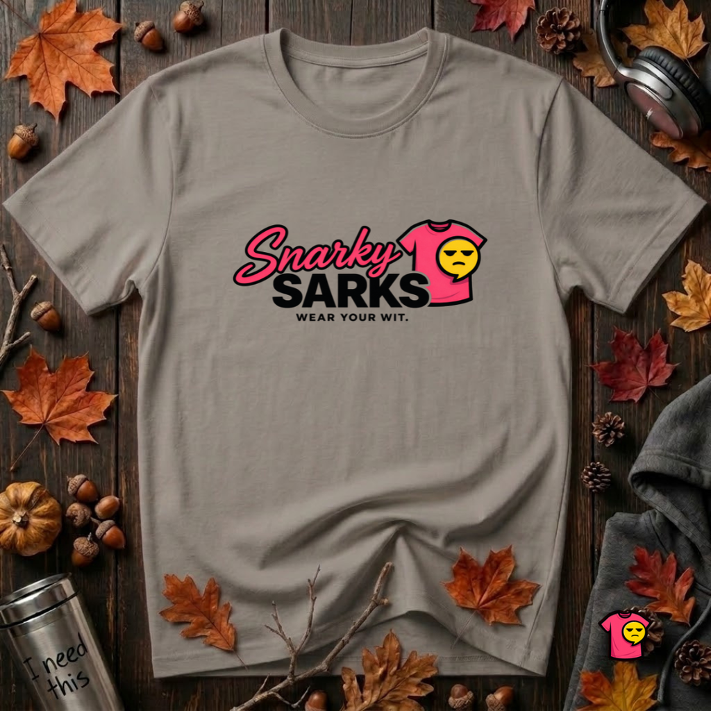 Snarky Sarks Logo graphic t-shirt in Deep Heather