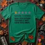 Nature's Disappointment sarcastic graphic t-shirt in Kelly by Snarky Sarks