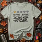Nature's Disappointment sarcastic graphic t-shirt in Sage by Snarky Sarks